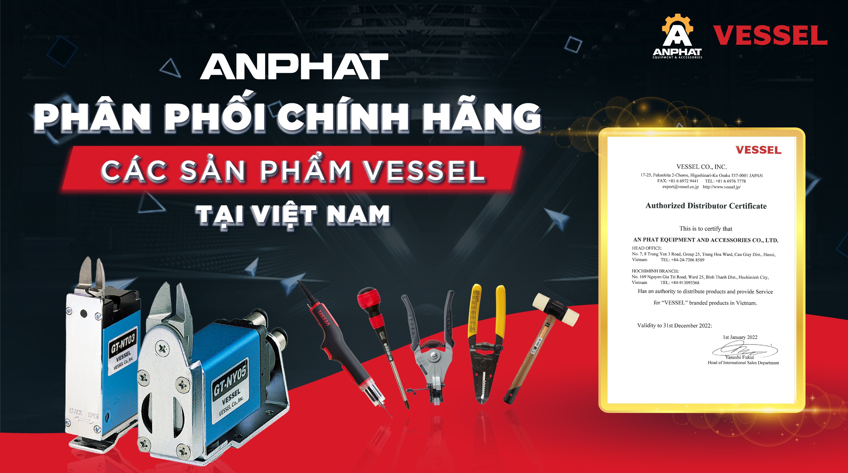 An Phát - Nhà phân phối chính thức các sản phẩm của thương hiệu Vessel tại Việt Nam