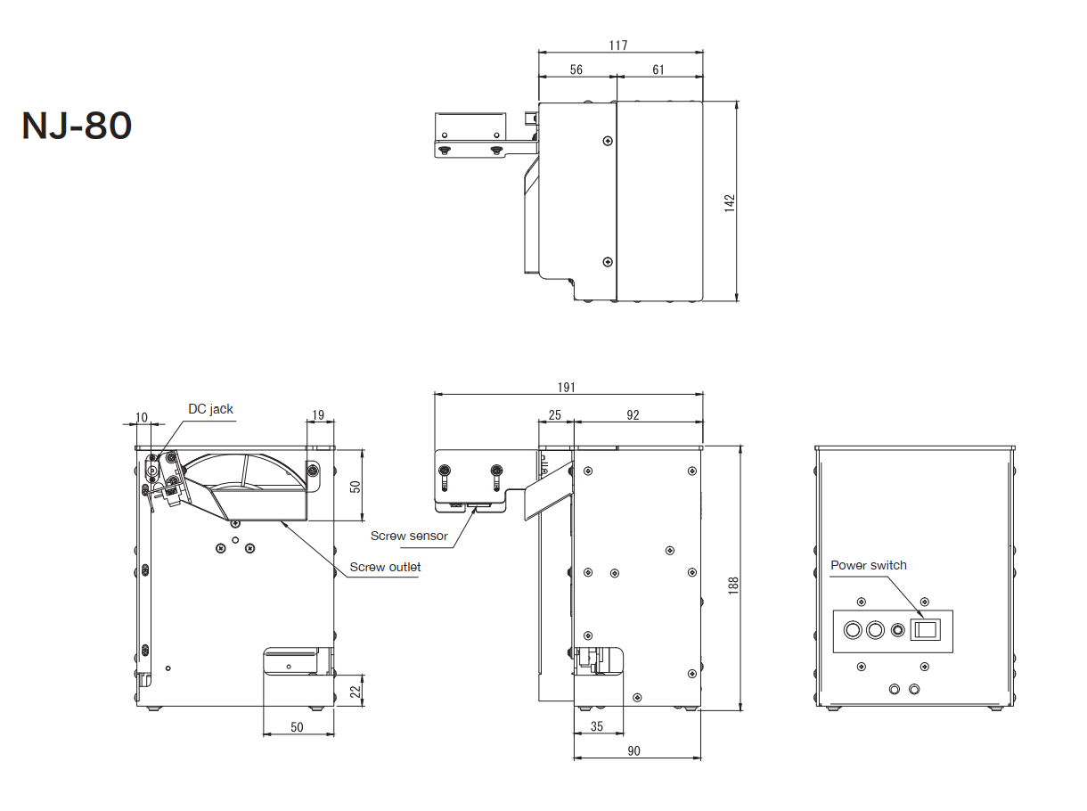 Hộp chứa vít cho máy cấp vít tự động OHTAKE SR-80, NJ-80, NJ-80F