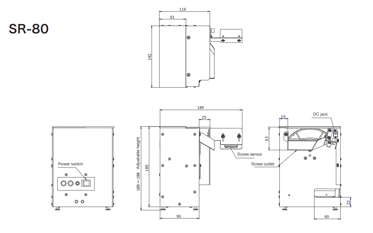 Hộp chứa vít cho máy cấp vít tự động OHTAKE SR-80, NJ-80, NJ-80F